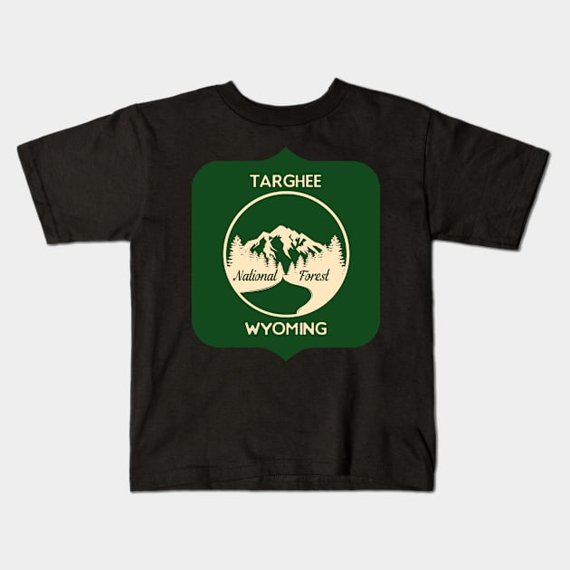 Targhee National Forest Wyoming Kids T-Shirt by Compton Designs